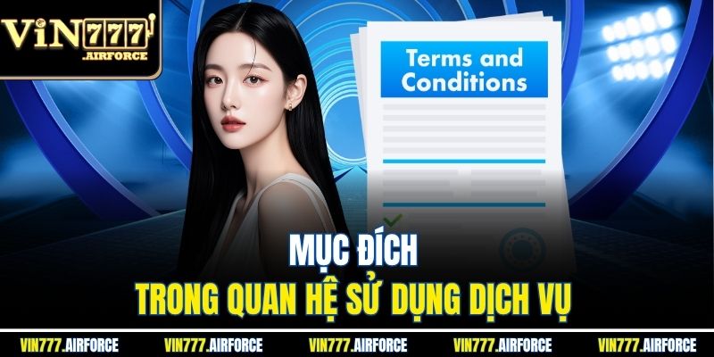 Mục đích trong quan hệ sử dụng dịch vụ 